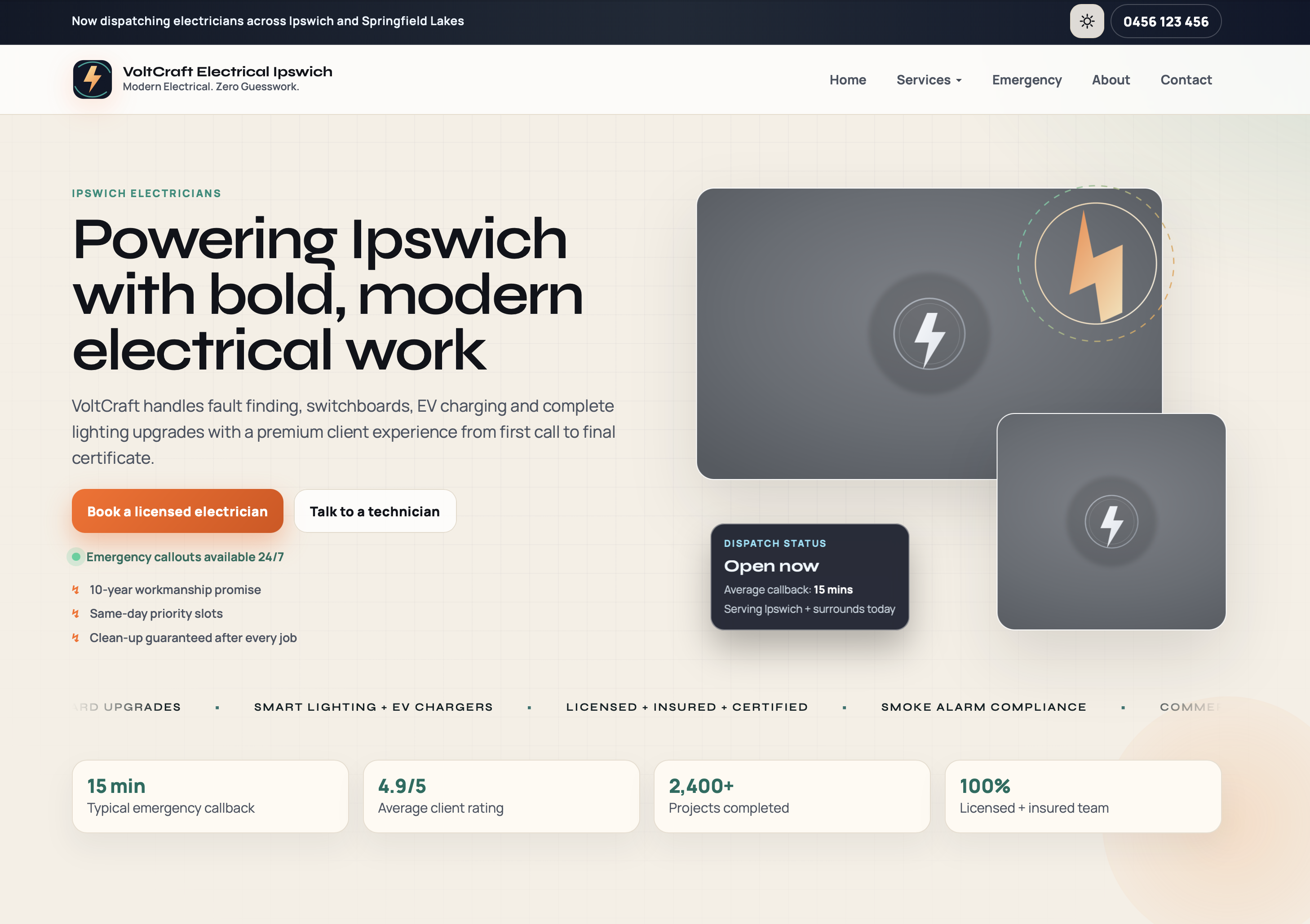 Tradie website showcase preview