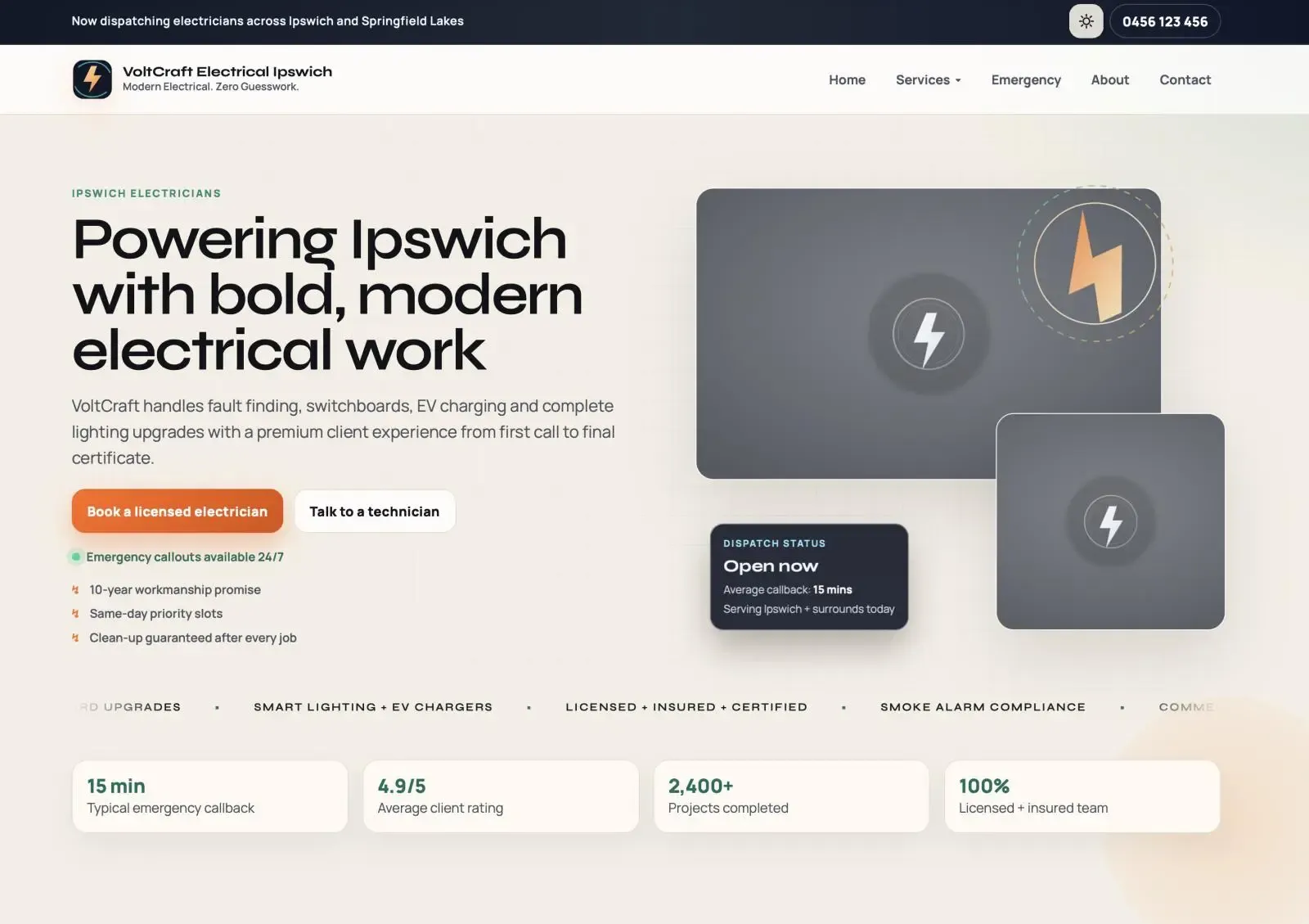 Tradie website showcase preview